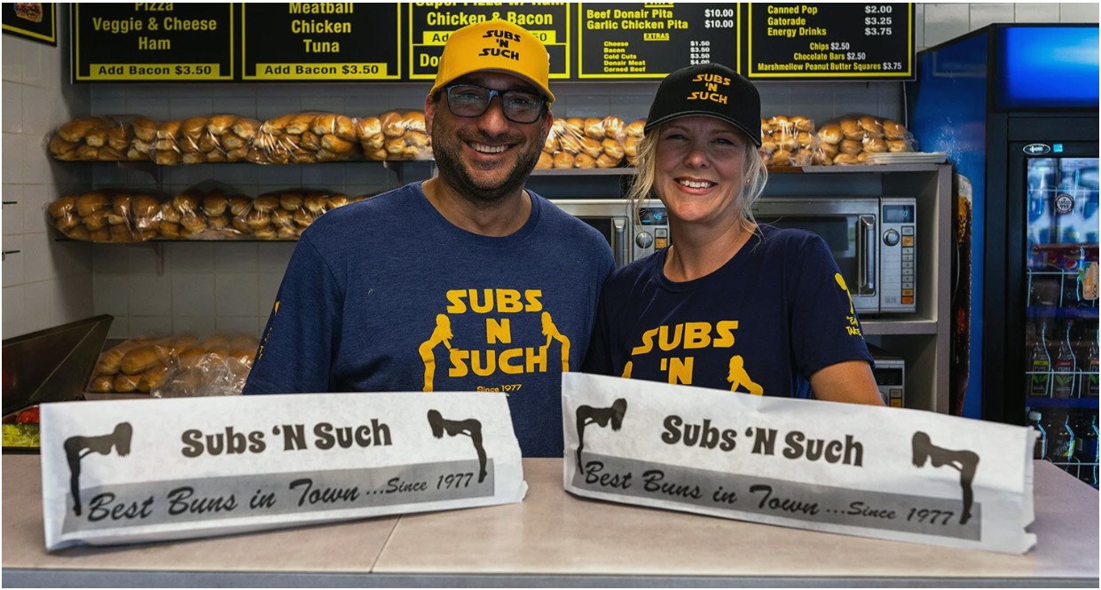 Tanya and Reggie - proud owners of Subs N Such, Calgary's original donair sub restaurant since 1977
