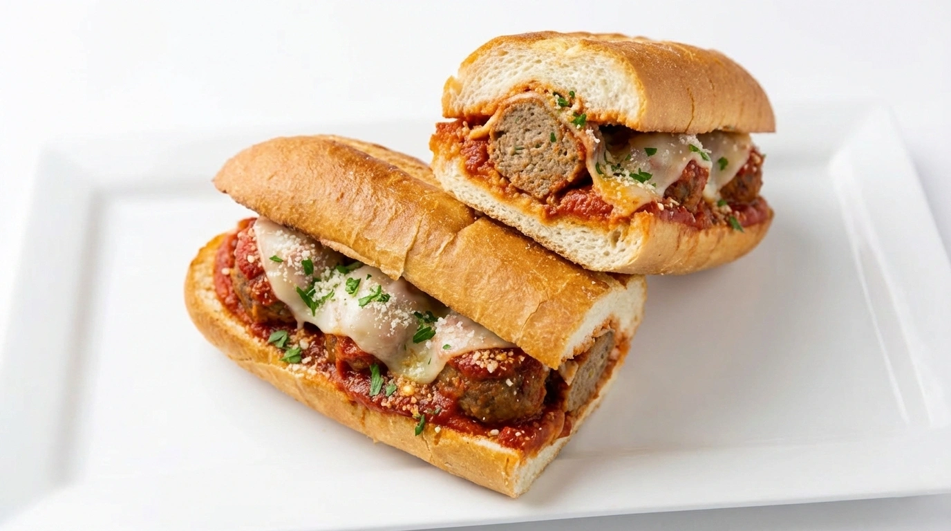 Fresh meatball sub at Subs N Such in Calgary, AB